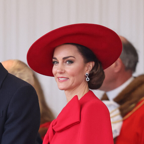 Le prince William, prince de Galles, et Catherine (Kate) Middleton, princesse de Galles, - Cérémonie de bienvenue du président de la Corée du Sud à Horse Guards Parade à Londres, le 21 novembre 2023. 