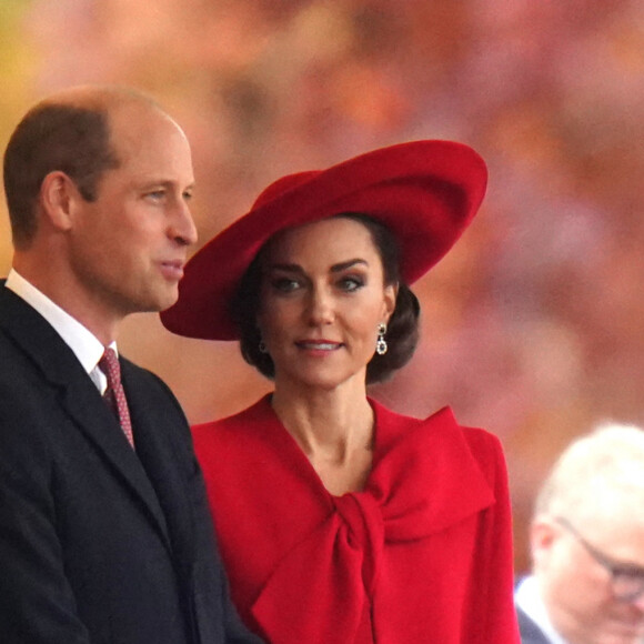 Le prince William, prince de Galles, et Catherine (Kate) Middleton, princesse de Galles, - Cérémonie de bienvenue du président de la Corée du Sud à Horse Guards Parade à Londres, le 21 novembre 2023. 