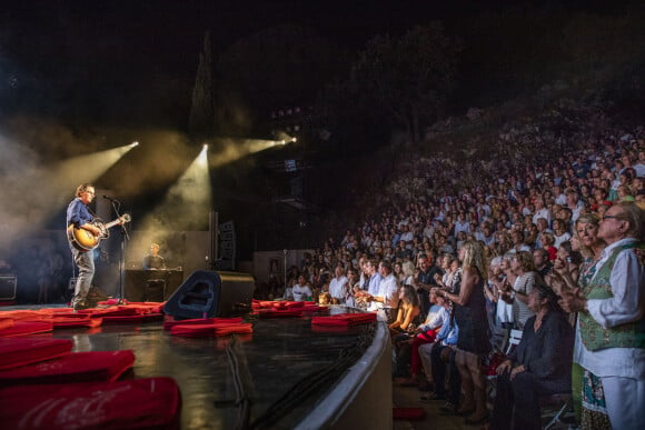 Exclusif - Francis Cabrel en concert lors du festival de Ramatuelle le 2 aout 2018. C'est la première fois qu'il vient chanter au festival de Ramatuelle. © Cyril Bruneau/Bestimage