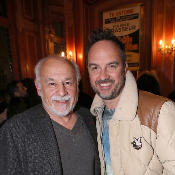 Exclusif - Francis Perrin et Jarry - Personnalités à la première représentation du show de A.Sublet "Tous les risques n'auront pas la saveur du succès" au Théâtre Antoine à Paris. Le 13 novembre 2023 © Bertrand Rindoff / Bestimage