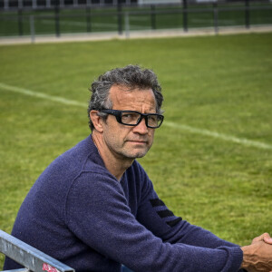 Le Selectionneur Fabien Galthié. - Fabien et Mathis Galthié durant le Match Espoir Agen vs Colomiers à Agen le 10 avril 2021. © Thierry Breton / Panoramic / Bestimage