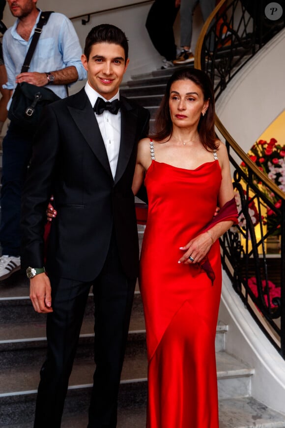 Esteban Ocon, Sabrina Ocon arrivent à l'hôtel "Martinez" lors du 76ème Festival International du Film de Cannes, le 23 mai 2023.