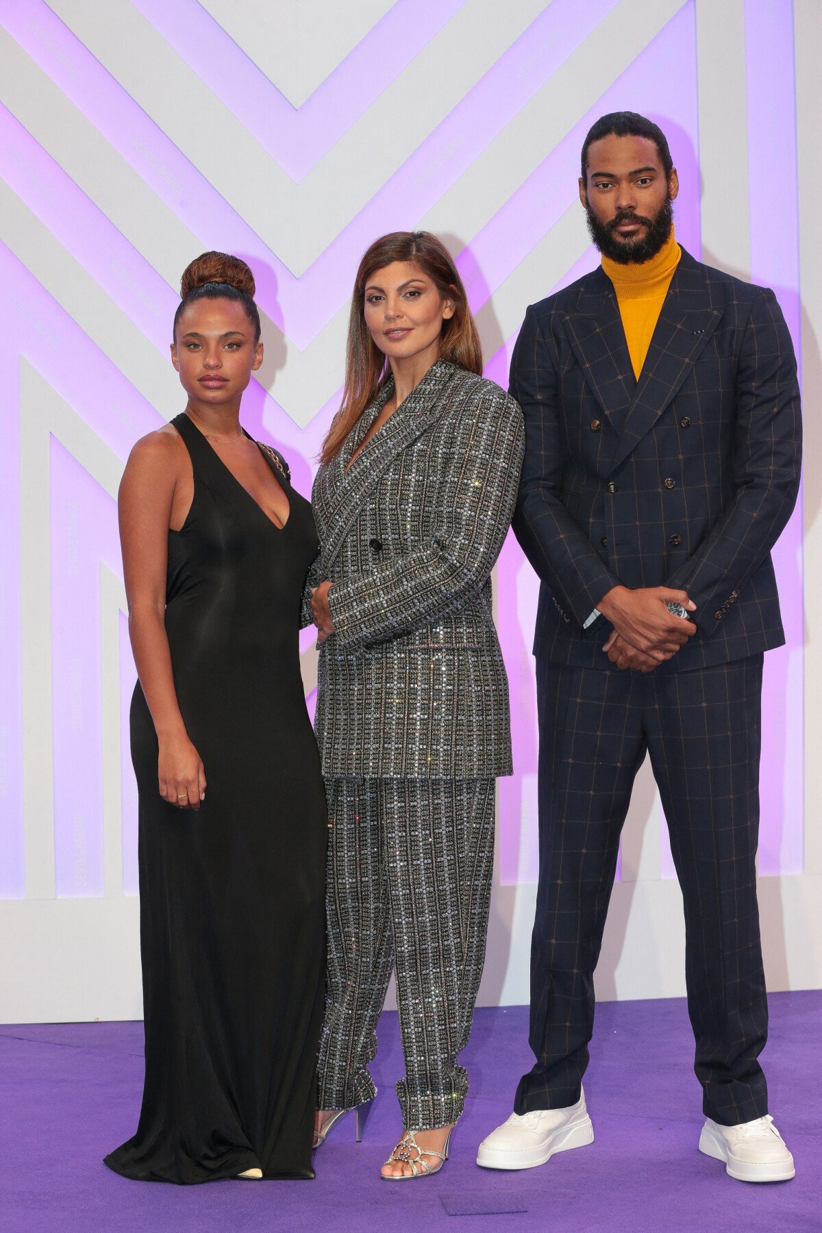 Photo : Paola Locatelli , Nawell Madani et Djébril Zonga - Photocall de la  soirée de clôture du festival Series Mania 2023 à Lille le 24 mars 2023. ©  Stéphane Vansteenkiste / Bestimage - Purepeople