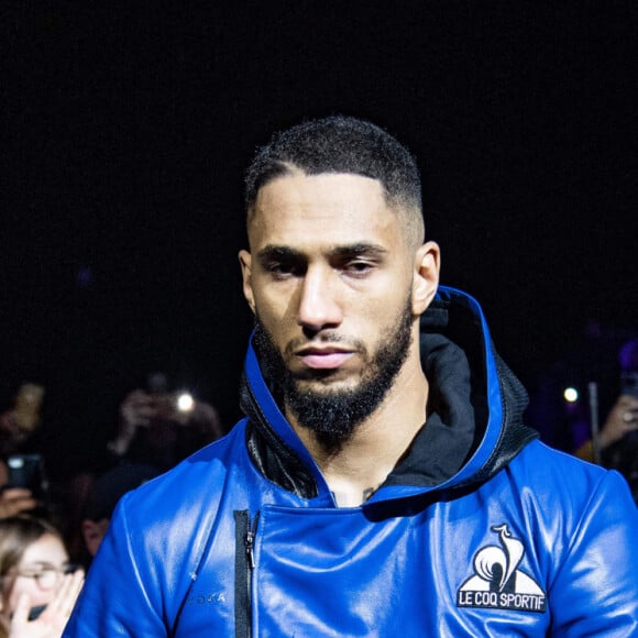 Le français Tony Yoka s'incline face au français d'origine camerounaise Carlos Takam lors d'un combat international de boxe poids lourd de 10 rounds au Zénith de Paris, France, le 11 mars 2023. © Baptiste Autissier/Panoramic/Bestimage