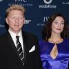Boris Becker et son épouse Lily Kerssenberg un mois après la naissance du petit Amadeus lors des Laureus World Sports Awards 2010 au Emirates Palace Hôtel à Abu Dhabi le 10 mars 2010 dans les Emirtats Arabes