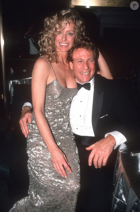 File picture of american actress Farrah Fawcett and Ryan O'Neal on August 23, 1989. Photo by Nick Elgar/LFI/ABACAPRESS 