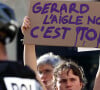 Rassemblement de protestation à l'appel du collectif NousToutes contre le concert de Gérard Depardieu au théâtre Femina à Bordeaux le 24 mai 2023. © Jean-Marc Lhomer/Bestimage