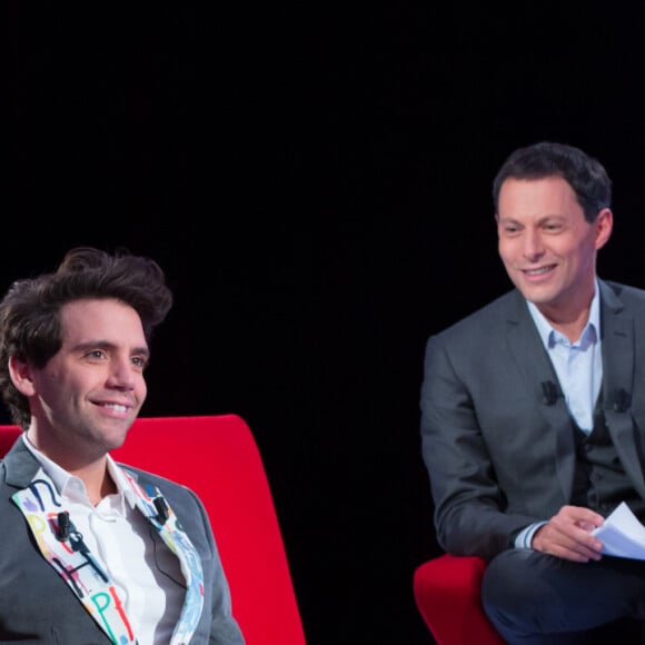 Exclusif - Enregistrement de l'émission "Le Divan" présentée par Marc-Olivier Fogiel avec Mika en invité, le 10 avril 2015. Elle sera diffusée le 16 juin 2015, sur France 3. 