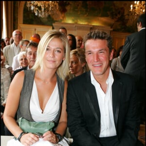 Flavie Flament et Benjamin Castaldi au mariage de Mimie Mathy et Benoist Gérard à la mairie de Neuilly