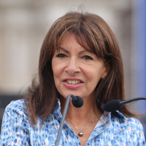 Anne Hidalgo - La maire de Paris lors de la commémoration du 50ème anniversaire du coup d'état au Chili à la Mairie de Paris. Le 11 septembre 2023 © Jonathan Rebboah / Panoramic / Bestimage