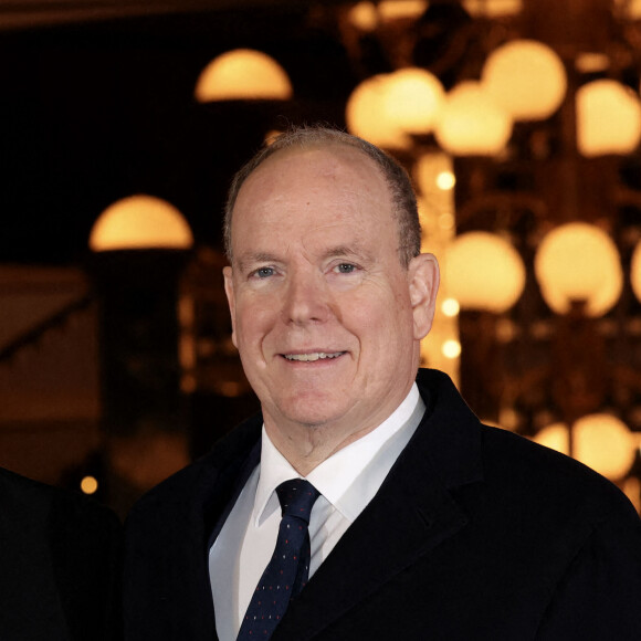 Le prince Albert II de Monaco - No Tabloids - Inauguration de la brasserie "Café de Paris Monte-Carlo" sur la Place du Casino à Monaco le 22 novembre 2023. © Claudia Albuquerque/Bestimage 