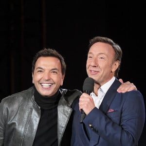 Exclusif - Kamel Ouali et Stéphane Bern - Concert anniversaire des 130 ans de la Tour Eiffel à Paris. Le 2 octobre 2019. © Pierre Perusseau/ Bestimage