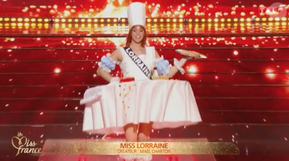 Miss Lorraine, Angeline Aron-Clauss, s'est dévoilée dans un costume régional très particulier.