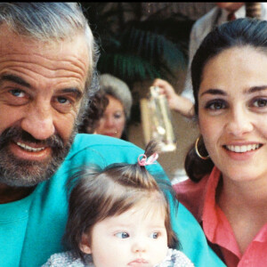 Florence Belmondo avec son père Jean-Paul et sa fille Annabelle (archive)