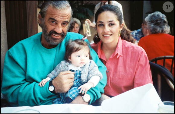 Florence Belmondo avec son père Jean-Paul et sa fille Annabelle (archive)
