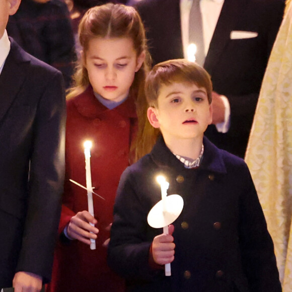Le prince George de Galles, la princesse Charlotte de Galles et Le prince Louis de Galles, au traditionnel concert de Noël "Together At Christmas" à l'abbaye de Westminster à Londres, Royaume Uni.
