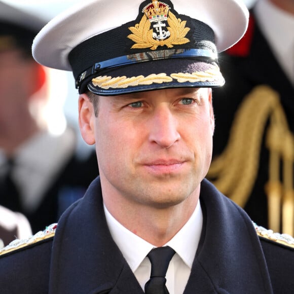 Le prince William assiste aux divisions du Lord High Admiral au Britannia Royal Naval College à Dartmouth, le 14 décembre 2023.