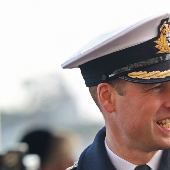 Le prince William assiste aux divisions du Lord High Admiral au Britannia Royal Naval College à Dartmouth, le 14 décembre 2023.