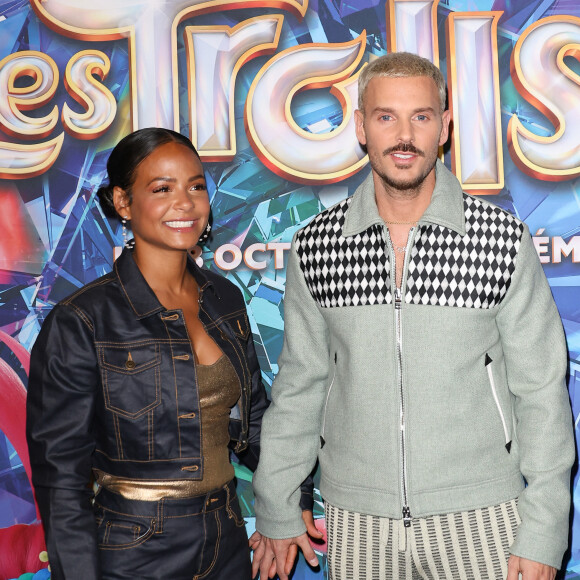 Christina Milian et son mari Matt Pokora (M.Pokora) - Avant-première du film "Les Trolls 3" au cinéma Gaumont Marignan à Paris. Le 11 octobre 2023 © Coadic Guirec / Bestimage  Premiere of the film "The Trolls 3" at Gaumont Marignan's cinema in Paris. On October 11th 2023