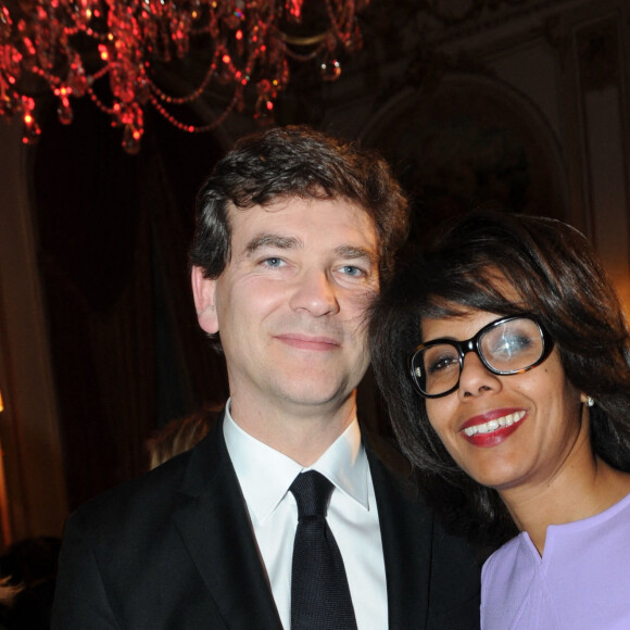 Arnaud Montebourg et Audrey Pulvar lors de la soiree GQ des hommes de l'annee au Ritz a Paris, le 18 janvier 2012