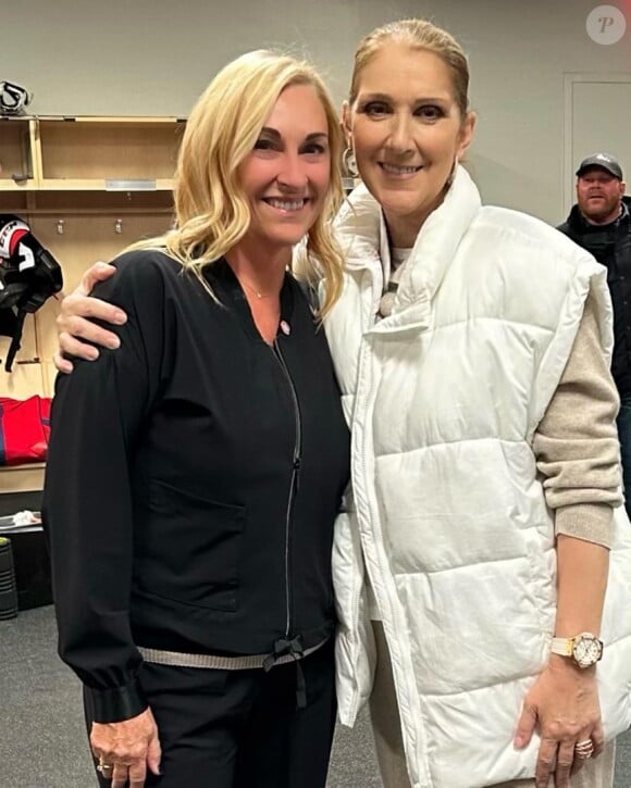 Céline Dion est apparue à Las Vegas à un match de hockey, le 30 octobre 2023.