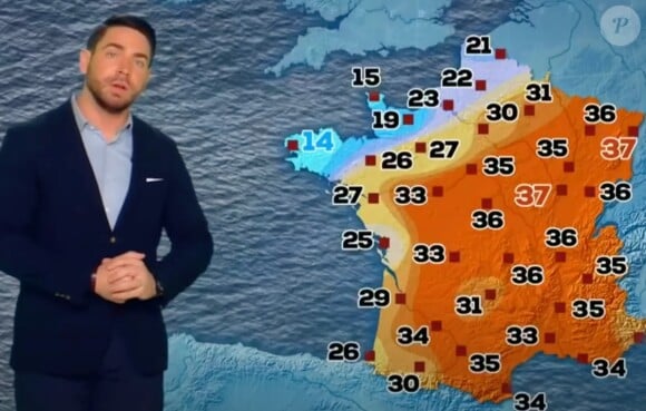 Un mal pour un bien finalement
Ange Noiret assurant la présentation de la météo sur TF1.