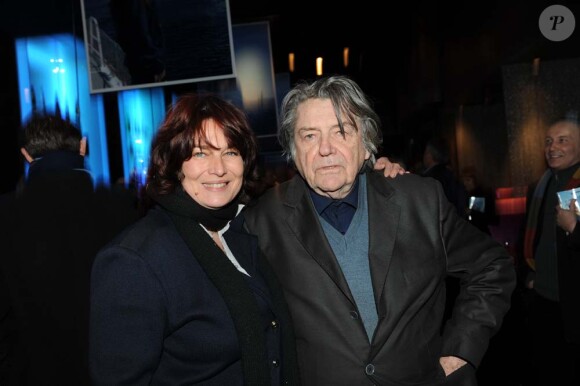 Jean-Pierre Mocky et sa femme Patricia Barzyck à l'inauguration de l'exposition de photos de Géraldine Danon et Philippe Poupon, au Bound à Paris, le 11 mars 2010