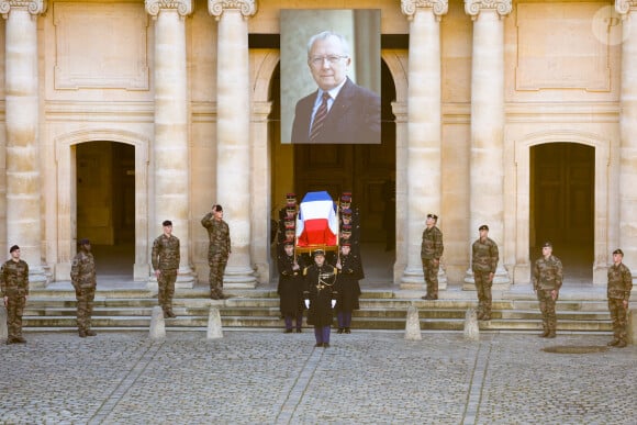Hommage national à Jacques Delors dans la cour d'honneur de l'Hôtel national des Invalides à Paris le 5 janvier 2024. © Dominique Jacovides / Bestimage