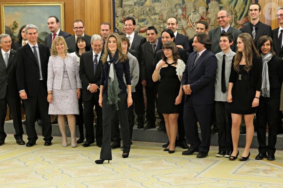 La princesse des Asturies, Letizia d'Espagne au palais Zarzuela à Madrid le 12 mars 2010