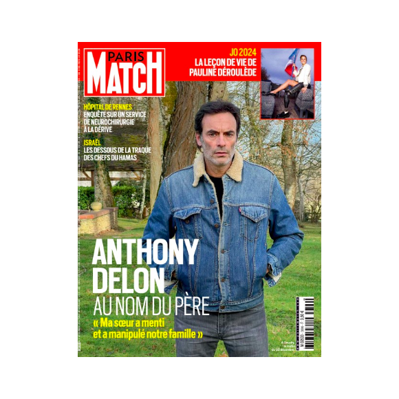 Couverture de "Paris Match" du jeudi 4 janvier, avec l'entretien d'Anthony Delon