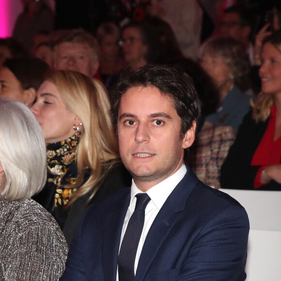 Isabelle Rome, Gabriel Attal - 10ème édition du Prix de la Femme d'Influence au musée de l'homme à Paris le 5 décembre 2023. © Bertrand Rindoff / Bestimage