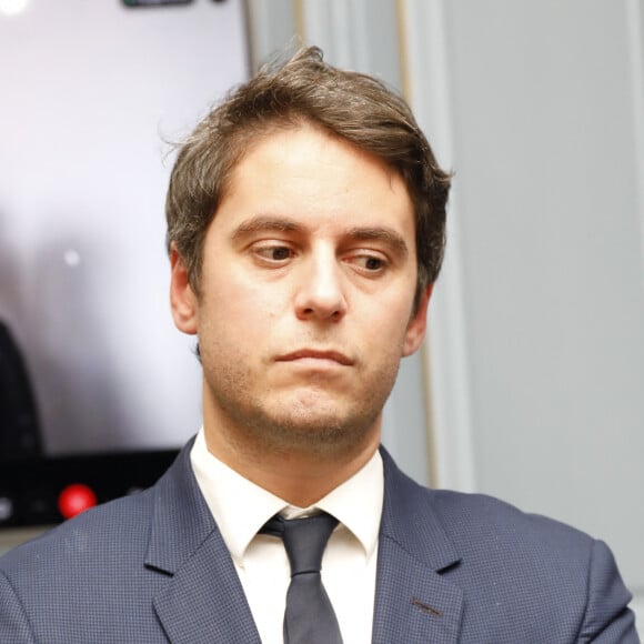 Gabriel Attal - Cérémonie de remise du prix Goncourt des Lycéens 2023 au Ministère de l'Education Nationale à Paris. Le 23 novembre 2023 © Marc Ausset-Lacroix / Bestimage