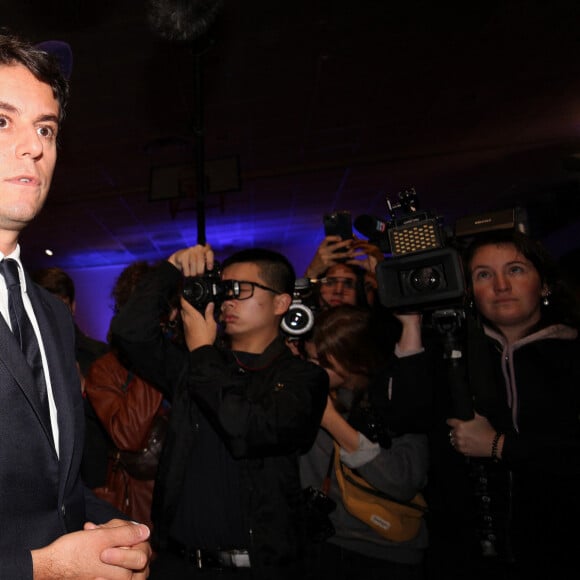 Gabriel Attal lors de la journée nationale de la lutte contre le harcèlement à l'école au lycée Pierre-Gilles de Gennes - ENCPB à Paris, France, le 7 novembre 2023. © Jonathan Rebboah/Panoramic/Bestimage 