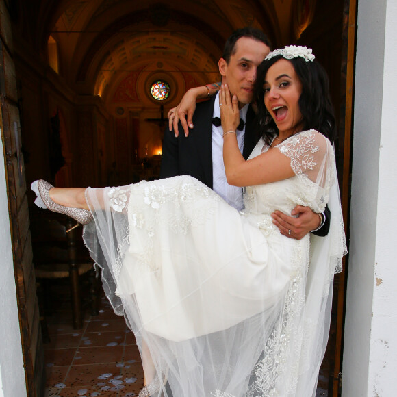 Exclusif - Mariage religieux en l'église de Villanova d' Alizée et Grégoire Lyonnet - Villanova le 18 juin 2016 © Olivier Huitel - Olivier Sanchez / Bestimage - Crystal