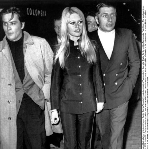 Brigitte Bardot avec Gunter Sachs et Alain Delon (photo d'archive)