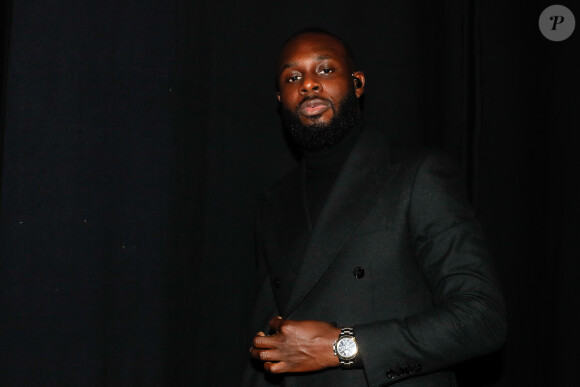 Exclusif - Abou Debeing (Abou Kamara) - Backstage - Enregistrement de l'émission "La boîte à secrets N°18" à Paris, présentée par Faustine Bollaert et diffusée le 12 janvier 2024 sur France 3 © Christophe Clovis / Bestimage