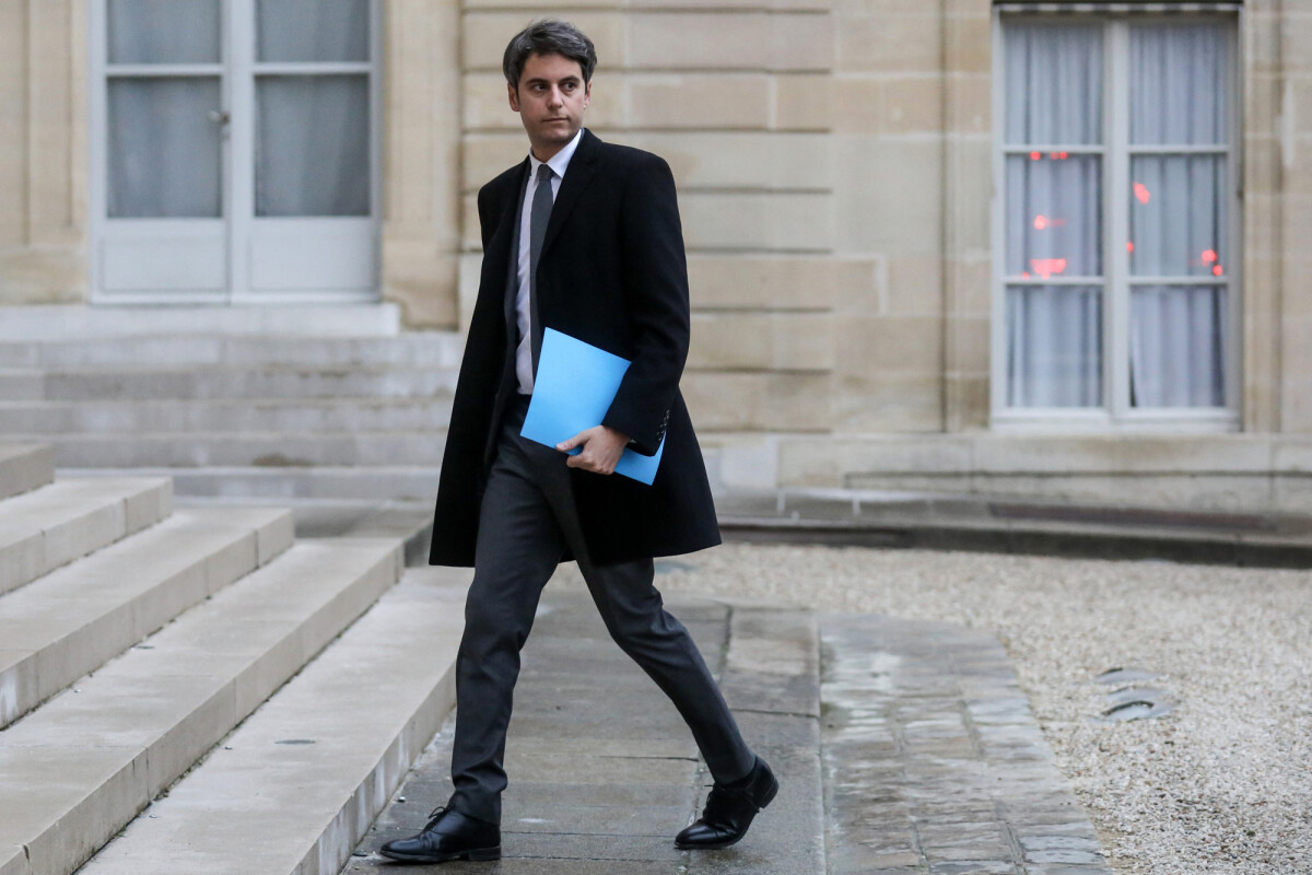 Photo Le Premier Ministre Gabriel Attal à Son Arrivée Au Conseil Des Ministres Au Palais De 2688