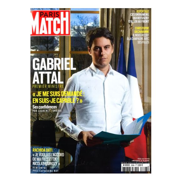 Couverture de "Paris Match" du jeudi 18 janvier 2024