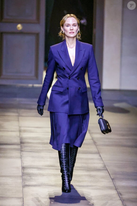 Diane Kruger - Défilé AMI, collection homme prêt-à-porter automne-hiver 2024 lors de la Fashion Week de Paris (PFW), le 19 janvier 2024.
