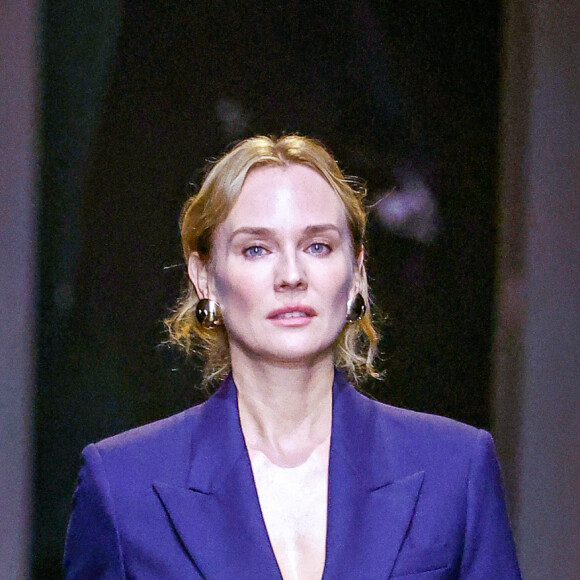 Diane Kruger - Défilé AMI, collection homme prêt-à-porter automne-hiver 2024 lors de la Fashion Week de Paris (PFW), le 19 janvier 2024.
