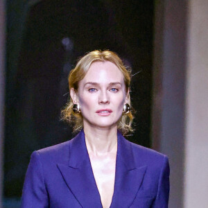 Diane Kruger - Défilé AMI, collection homme prêt-à-porter automne-hiver 2024 lors de la Fashion Week de Paris (PFW), le 19 janvier 2024.