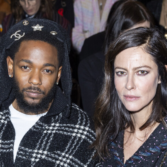 Kendrick Lamar et Anna Mouglalis - Front row du défilé de mode Haute-Couture automne-hiver 2024/2025 "Chanel" au Grand Palais Ephémère lors de la fashion week de Paris. Le 23 janvier 2024 © Olivier Borde / Bestimage 