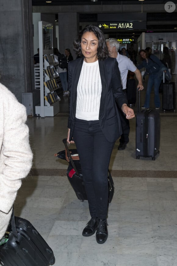 Leïla Kaddour-Boudadi arrive à l'aéroport Nice Côte d'Azur pour le 76ème Festival International du Film de Cannes, à Nice, France, le 19 mai 2023. © Perusseau-Da Silva/Bestimage
