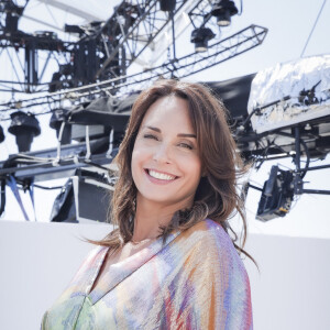 Exclusif - Julia Vignali en marge de l"émission Télématin lors du 76ème Festival International du Film de Cannes, France, le 23 mai 2023. © Jack Tribeca/Bestimage .
