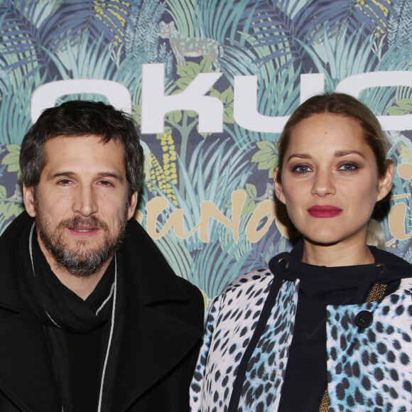 Exclusif - Guillaume Canet et sa compagne Marion Cotillard - Dîner de gala de la fondation Akuo suivi d'un concert privé de M.Chedid avec le collectif LAMOMALI au cabaret Lido, à Paris, France, le 17 janvier 2018.