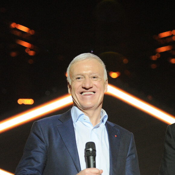 Exclusif - Didier Deschmaps et Ibrahim Maalouf - Scène - Concert événement "Le gala des pièces jaunes" à l'Accor Arena Paris le 26 janvier 2024. Une soirée de gala exceptionnelle en faveur des Pièces Jaunes ! De nombreux artistes se succèderont pour chanter pour les enfants et adolescents hospitalisés. © Guillaume Gaffiot / Cyril Moreau / Bestimage 