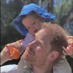 Le prince Harry, duc de Sussex et Meghan Markle, duchesse de Sussex, avec leurs enfants Archie et Lilibet.