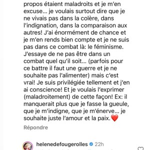 Explications d'Hélène de Fougerolles @ Instagram