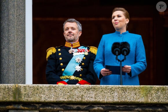 Le roi Frederik X de Danemark et la Première ministre de Danemark Mette Frederiksen - Intronisation du roi Frederik X au palais Christiansborg à Copenhague, Danemark le 14 janvier 2024.