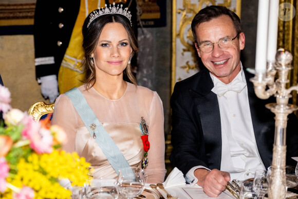 La princesse Sofia de Suède (Hellqvist) - Dîner d'Etat pour la visite du président Emmanuel Macron et de sa femme Brigitte, Stockholm, Suède, 30 janvier 2024.